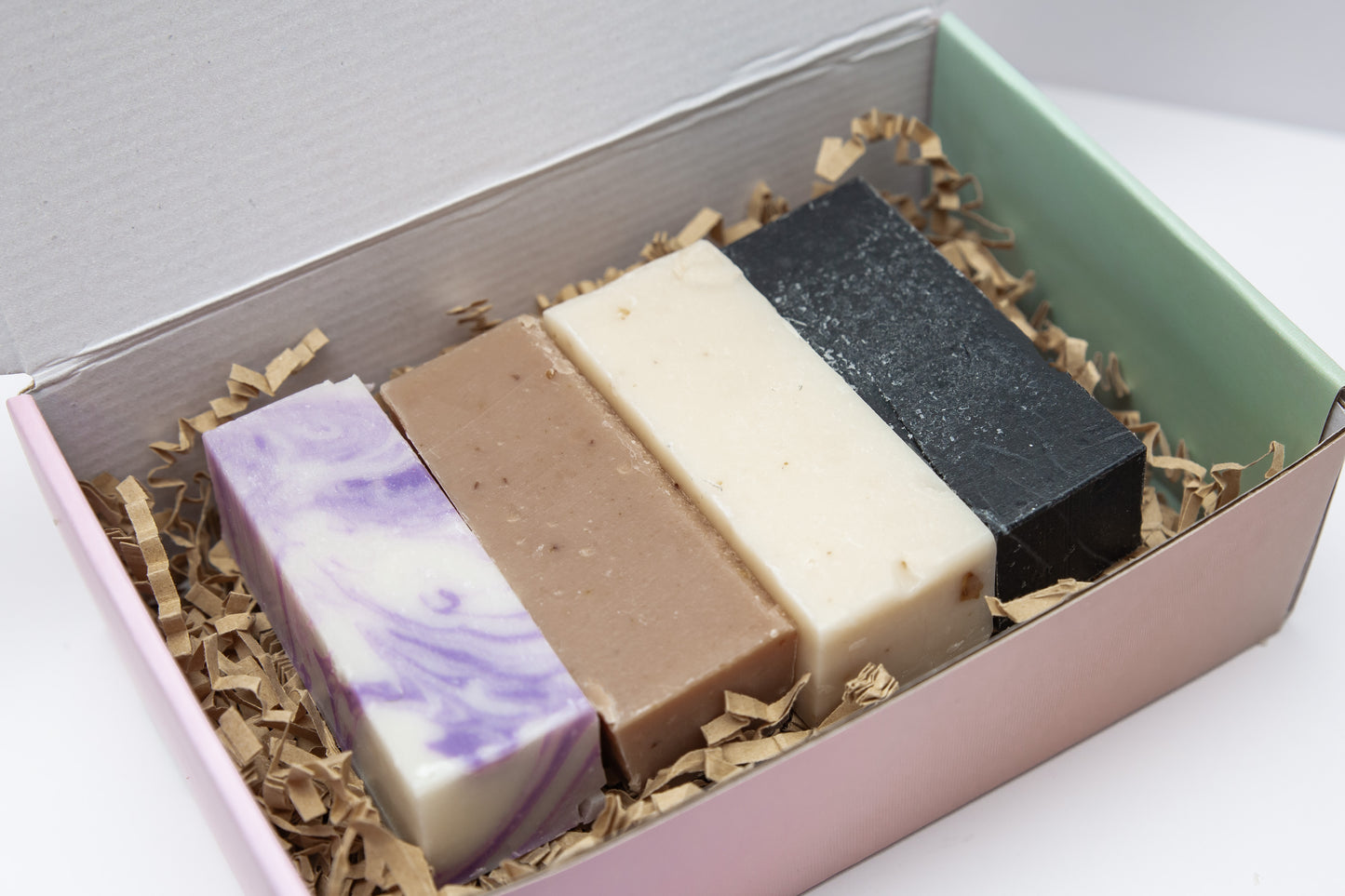Mini Soap Sample Pack – 4 Vegan Handmade Cold Process Soaps | Travel Size Bars