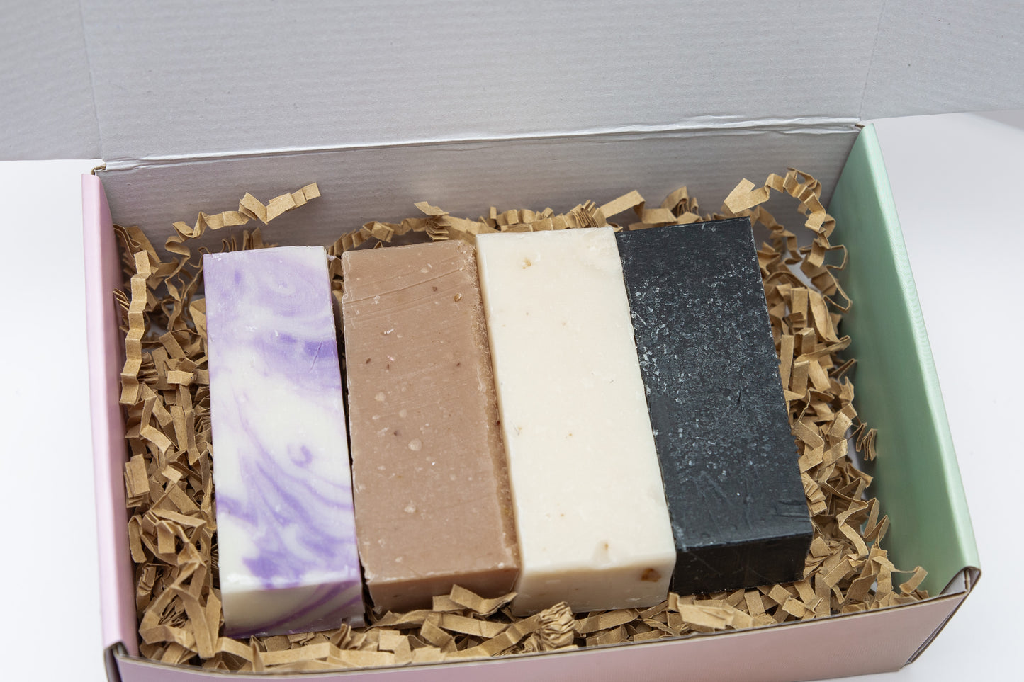 Mini Soap Sample Pack – 4 Vegan Handmade Cold Process Soaps | Travel Size Bars
