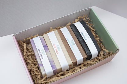 Mini Soap Sample Pack – 4 Vegan Handmade Cold Process Soaps | Travel Size Bars
