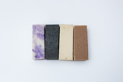 Mini Soap Sample Pack – 4 Vegan Handmade Cold Process Soaps | Travel Size Bars