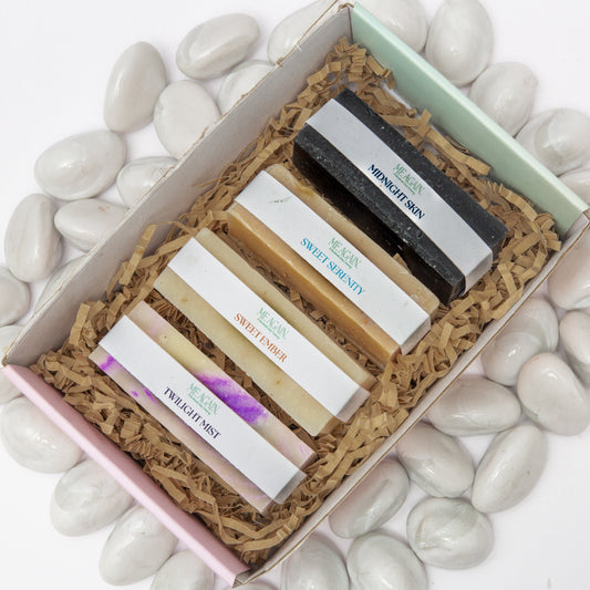Mini Soap Sample Pack – 4 Vegan Handmade Cold Process Soaps | Travel Size Bars